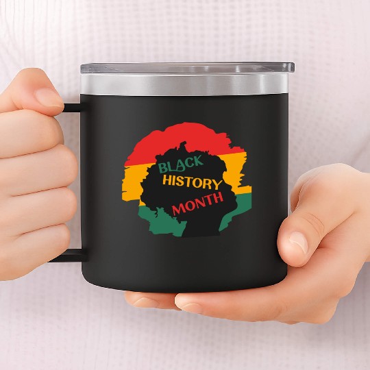 Black history month. African American woman 14oz Stainless Steel Tumblers