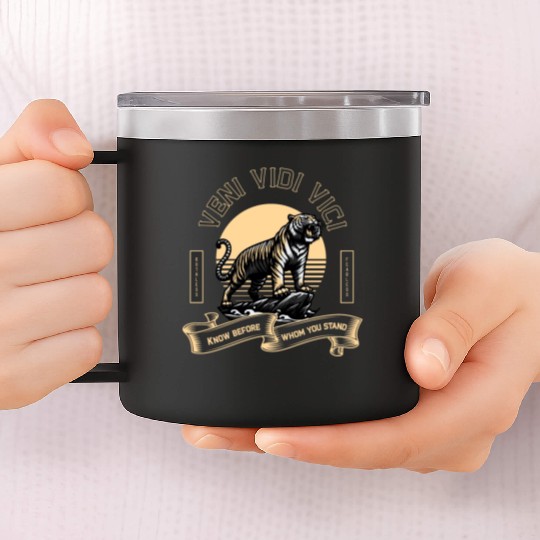 Veni Vidi Vici Wild Tiger 14oz Stainless Steel Tumblers