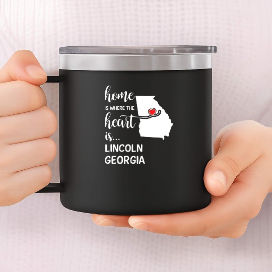 Lincoln County Georgia Is Where My Heart Is Cool 14oz Stainless Steel Tumblers