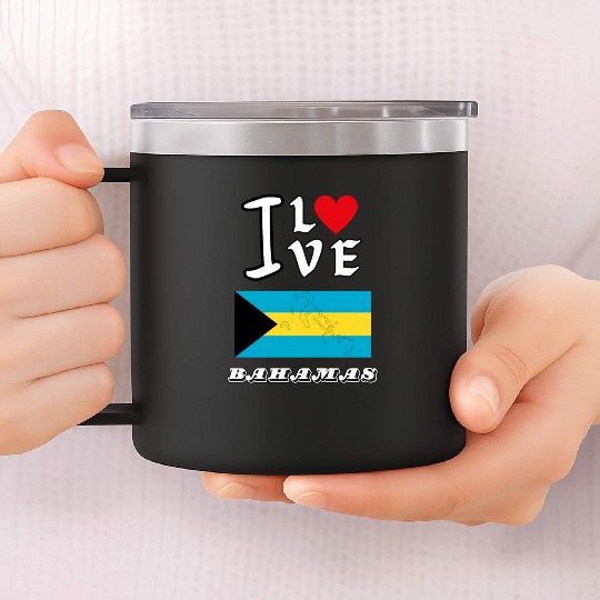 I Love Bahamas 14oz Stainless Steel Tumblers