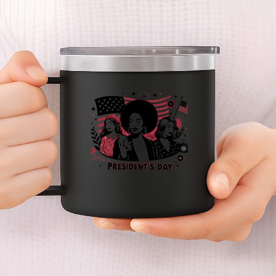 history of us presidents day 14oz Stainless Steel Tumblers