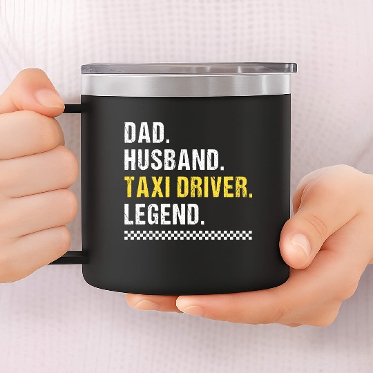 Dad Taxi Driver 14oz Stainless Steel Tumblers