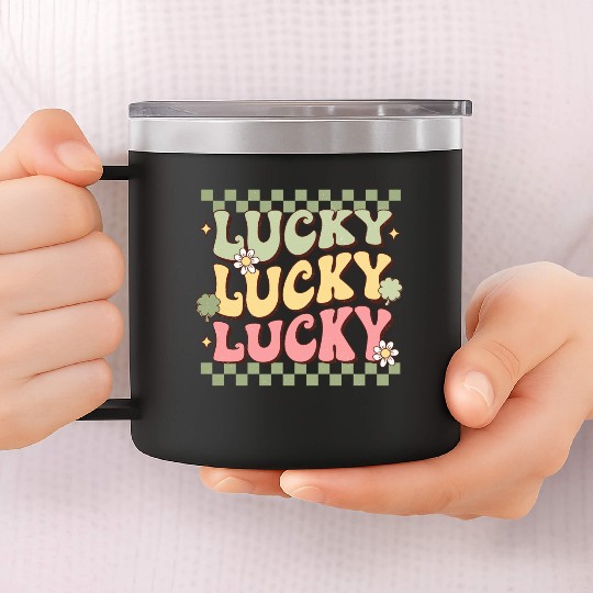 St Patrick's Day Lucky 14oz Stainless Steel Tumblers