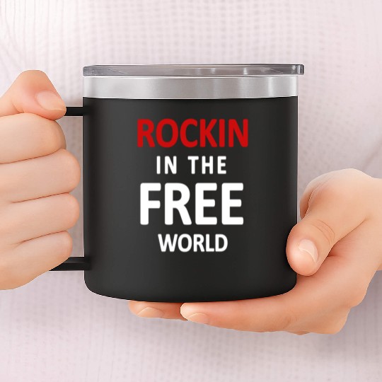 Neil Young Rockin In The Free World 14oz Stainless Steel Tumblers