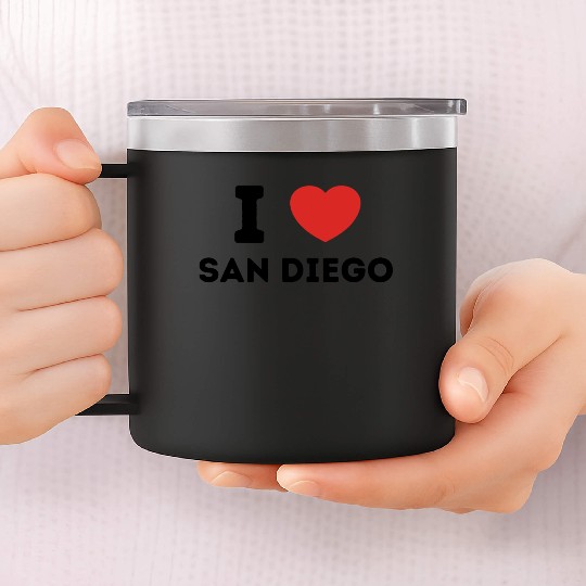 I Love San Diego United States 14oz Stainless Steel Tumblers