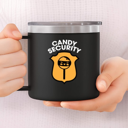 Candy Security Kids Parents Matching Birthday 14oz Stainless Steel Tumblers