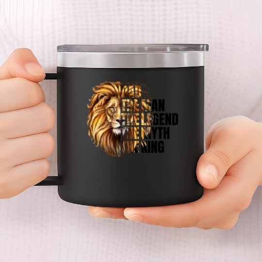 Dad The Man the Legend Lion 14oz Stainless Steel Tumblers