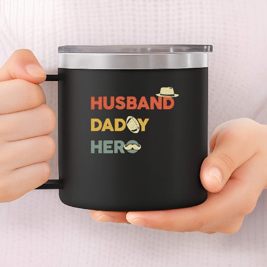 Multi-Role Hero: Husband & Dad 14oz Stainless Steel Tumblers