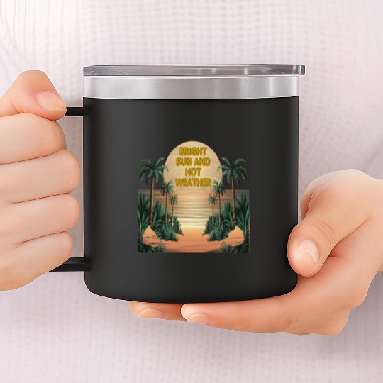 Summer Serenity 14oz Stainless Steel Tumblers