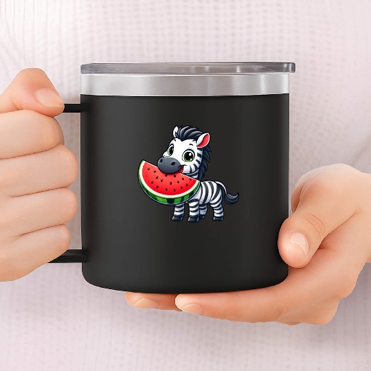 Zebra melon watermelon fruit fruity 14oz Stainless Steel Tumblers