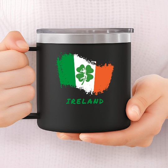 Ireland Cricket 14oz Stainless Steel Tumblers