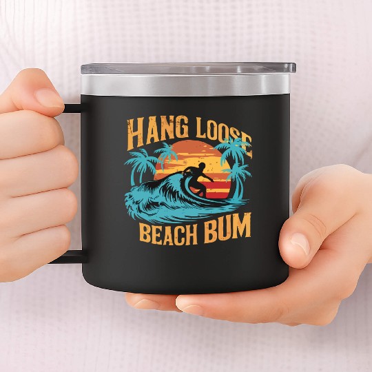 Hang Loose, Beach B 14oz Stainless Steel Tumblers