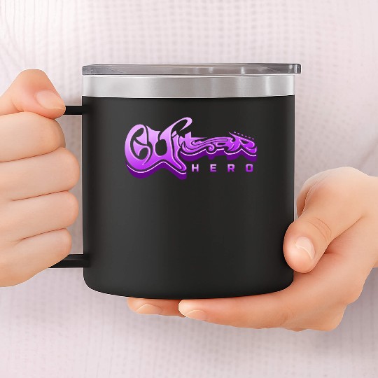 Guitar Hero - Typography Design 14oz Stainless Steel Tumblers