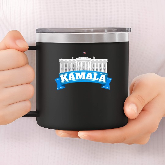 Kamala Harris 2024 For President White House 14oz Stainless Steel Tumblers