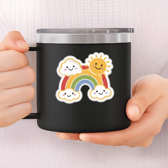 Rainbow Bright 14oz Stainless Steel Tumblers