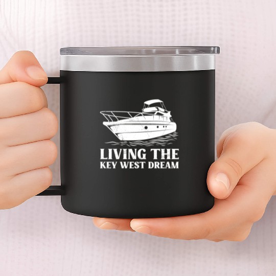 Florida LIVING THE KEY-WEST DREAM Florida Keys 14oz Stainless Steel Tumblers