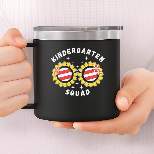 Kindergarten Squad - Kindergarten Teacher 14oz Stainless Steel Tumblers