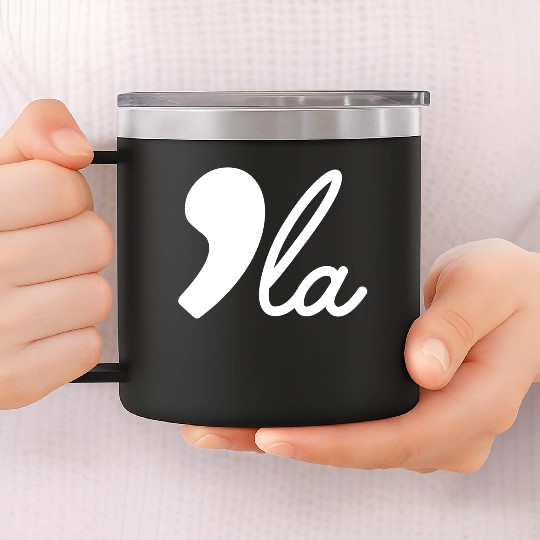 Comma La Kamala Harris White Election 2024 14oz Stainless Steel Tumblers