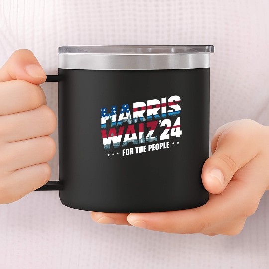 Harris Walz 2024 Kamala Harris 14oz Stainless Steel Tumblers