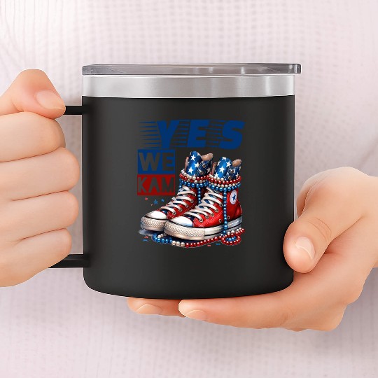 YES WE KAM | I'm Voting For Kamala Harris 2024 14oz Stainless Steel Tumblers
