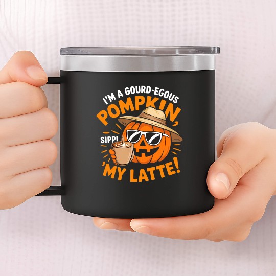 Pumpkin Spice Latte, Retro It's Fall Y'all 14oz Stainless Steel Tumblers