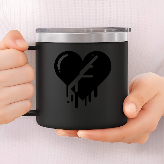 Heart broken hearts vector path15 14oz Stainless Steel Tumblers