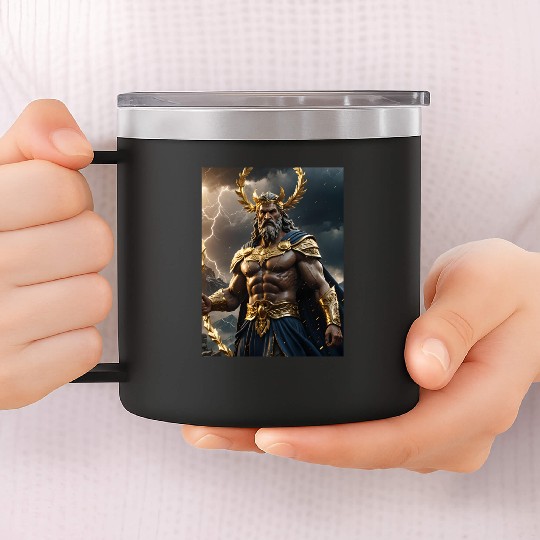 Zeus Jupiter Roman Greek God 14oz Stainless Steel Tumblers
