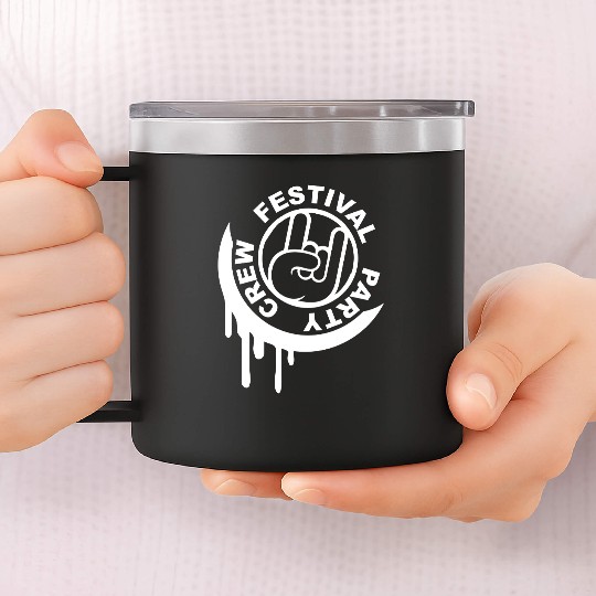 Festival party crew graffiti metal hand gesture 14oz Stainless Steel Tumblers