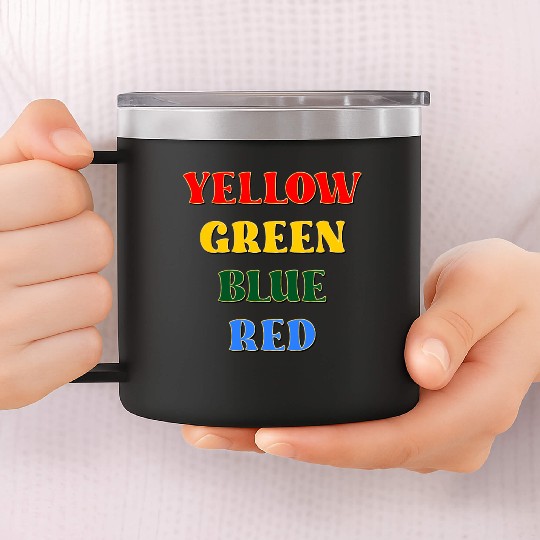 PSYCHOLOGY TEST STROOP-EFFECT COLORS 14oz Stainless Steel Tumblers