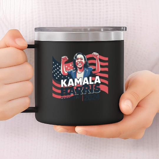 Kamala Harris 24 For The People, 14oz Stainless Steel Tumblers