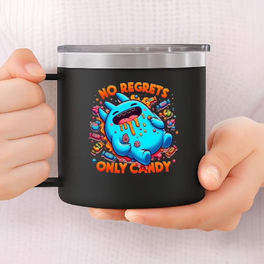 Disneyland Stitch Halloween No Regrets Only Candy 14oz Stainless Steel Tumblers