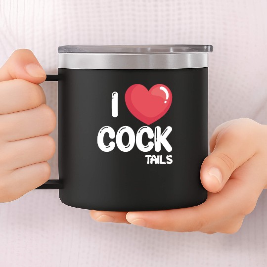 Funny I Love Cocktails 2 14oz Stainless Steel Tumblers