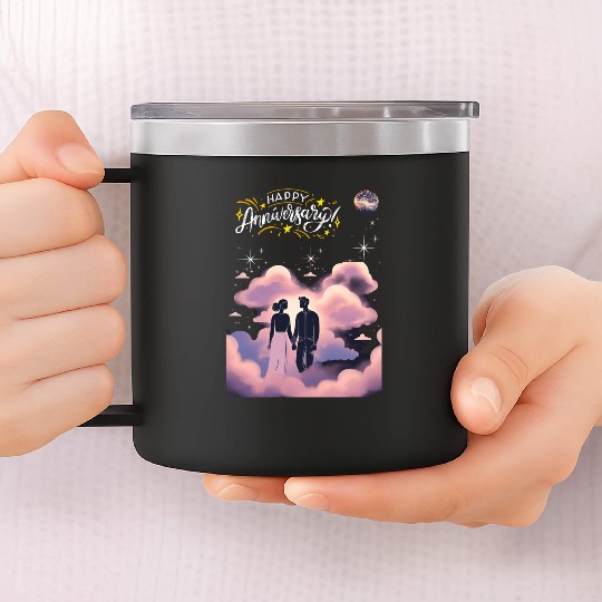 HAPPY ANNIVERSARY 14oz Stainless Steel Tumblers