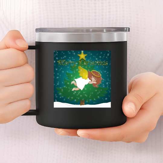 Sleeping Angel 14oz Stainless Steel Tumblers