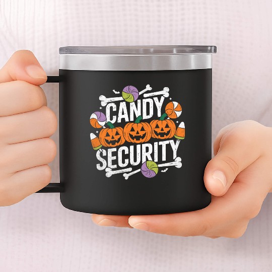 Candy Security Halloween 14oz Stainless Steel Tumblers