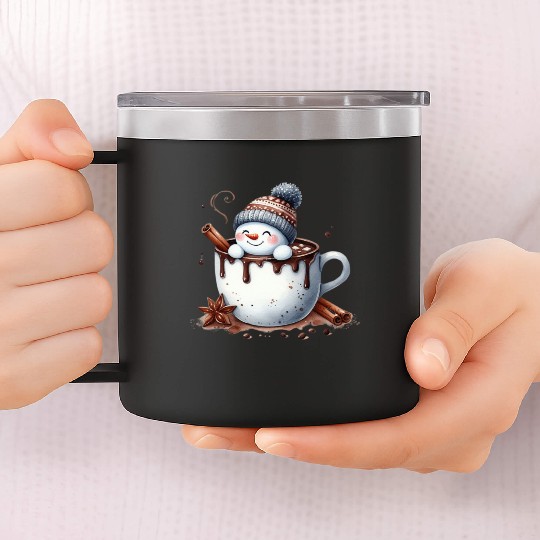 Snowman Christmas, Cute Christmas, Christmas 14oz Stainless Steel Tumblers