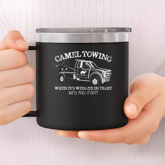 Retro Camel Towing 14oz Stainless Steel Tumblers