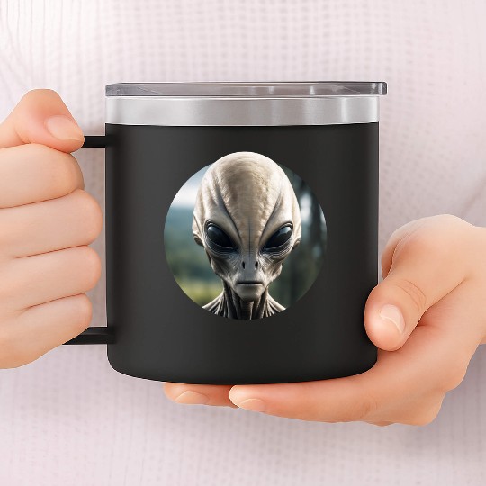 Grey Alien 14oz Stainless Steel Tumblers
