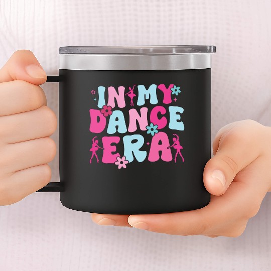 Retro Groovy In My Dance Era Dancer Dancing 14oz Stainless Steel Tumblers