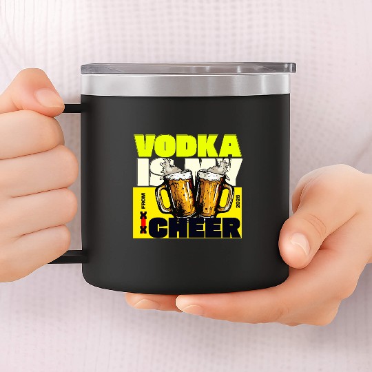 v is for vodka valentines CHEERS XX 14oz Stainless Steel Tumblers