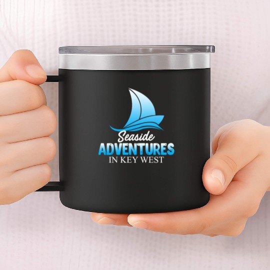 FLORIDA KEYS SEA ADVENTURES IN KEY-WEST Keys 14oz Stainless Steel Tumblers