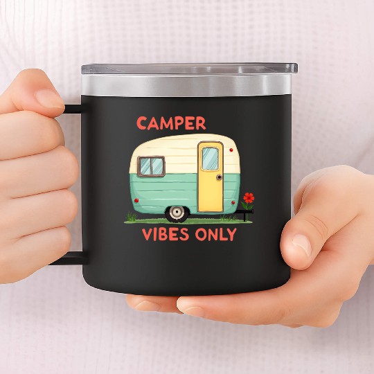 Camper Vibes Only: Nature Camping 14oz Stainless Steel Tumblers