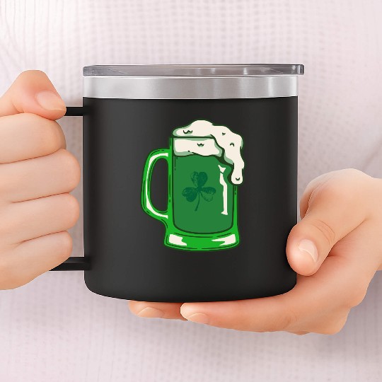 Green Beer 14oz Stainless Steel Tumblers