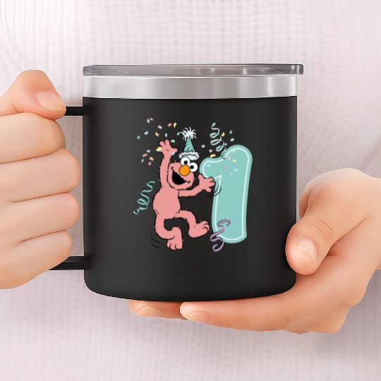Sesame Street Birthday Design With Elmo One Year 14oz Stainless Steel Tumblers