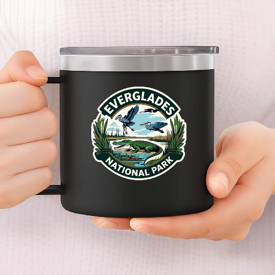 Everglades National Park Florida USA Logo 14oz Stainless Steel Tumblers