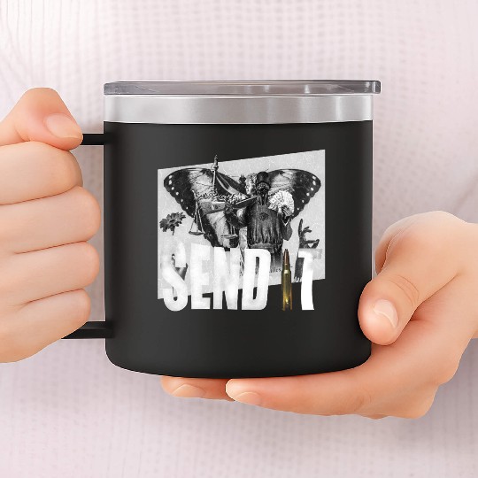 Send lawyers guns and money 14oz Stainless Steel Tumblers