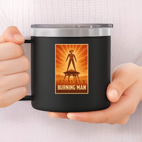 Burning Man 14oz Stainless Steel Tumblers