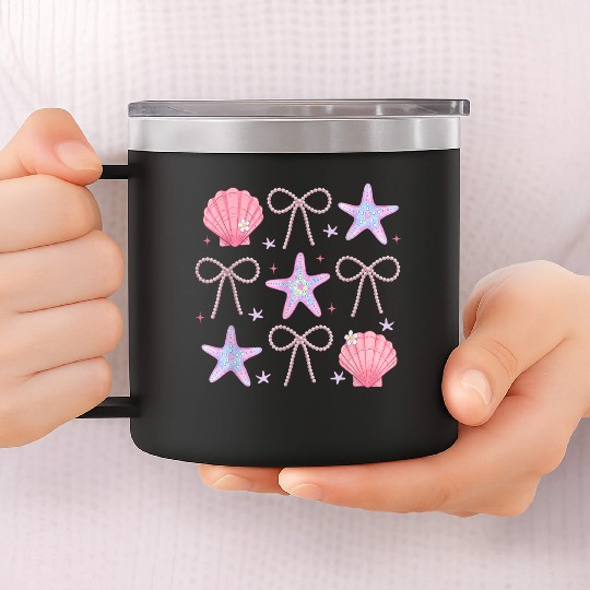 Under the Sea Sparkle 14oz Stainless Steel Tumblers