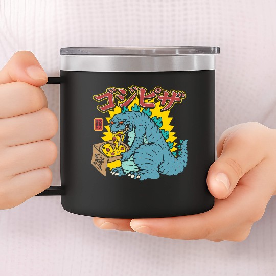 Kaiju Pizza Cravings 14oz Stainless Steel Tumblers