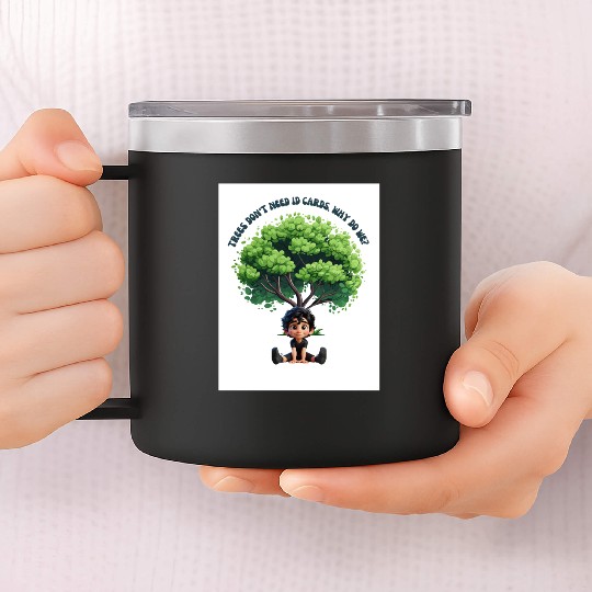 Boy Under Tree – Identity Quote Artwork 14oz Stainless Steel Tumblers